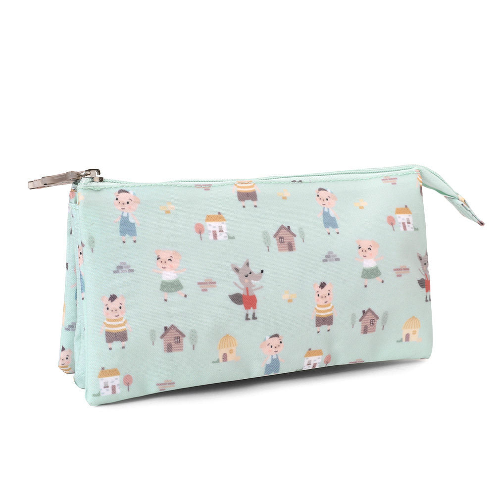 Astuccio portapenne tre tasche, Three little pigs