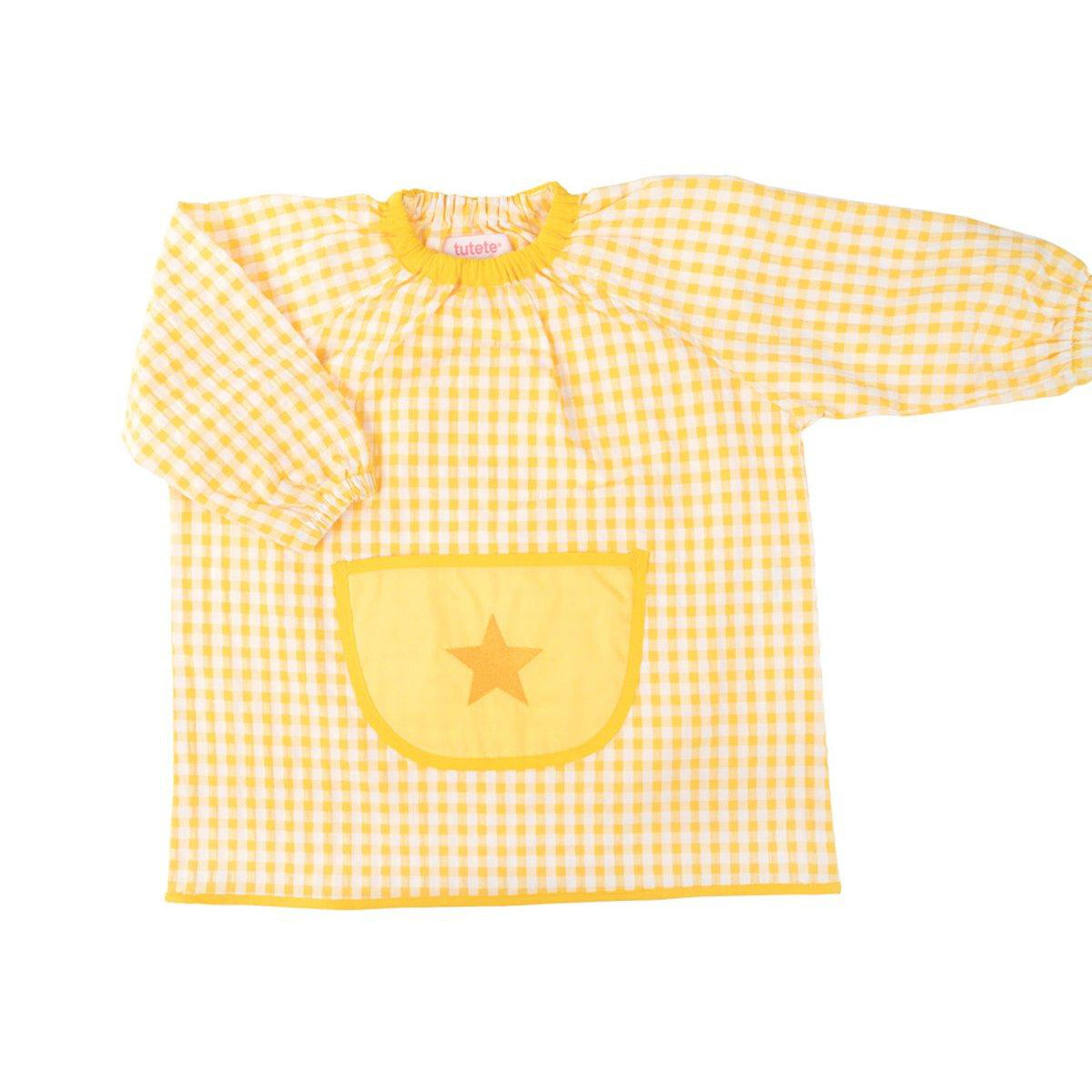 Grembiulino vichy stella, Giallo