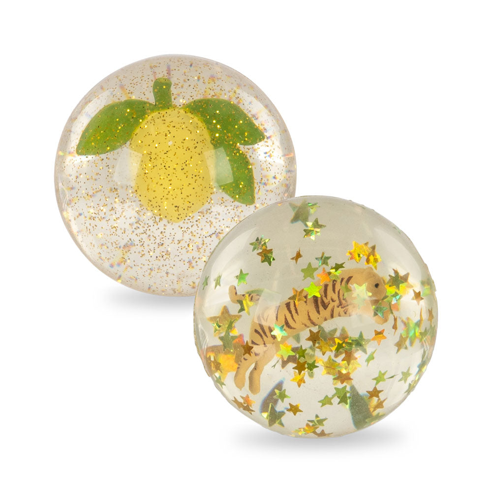 Bouncing Ball, Set of 2 - Lemon and Tiger