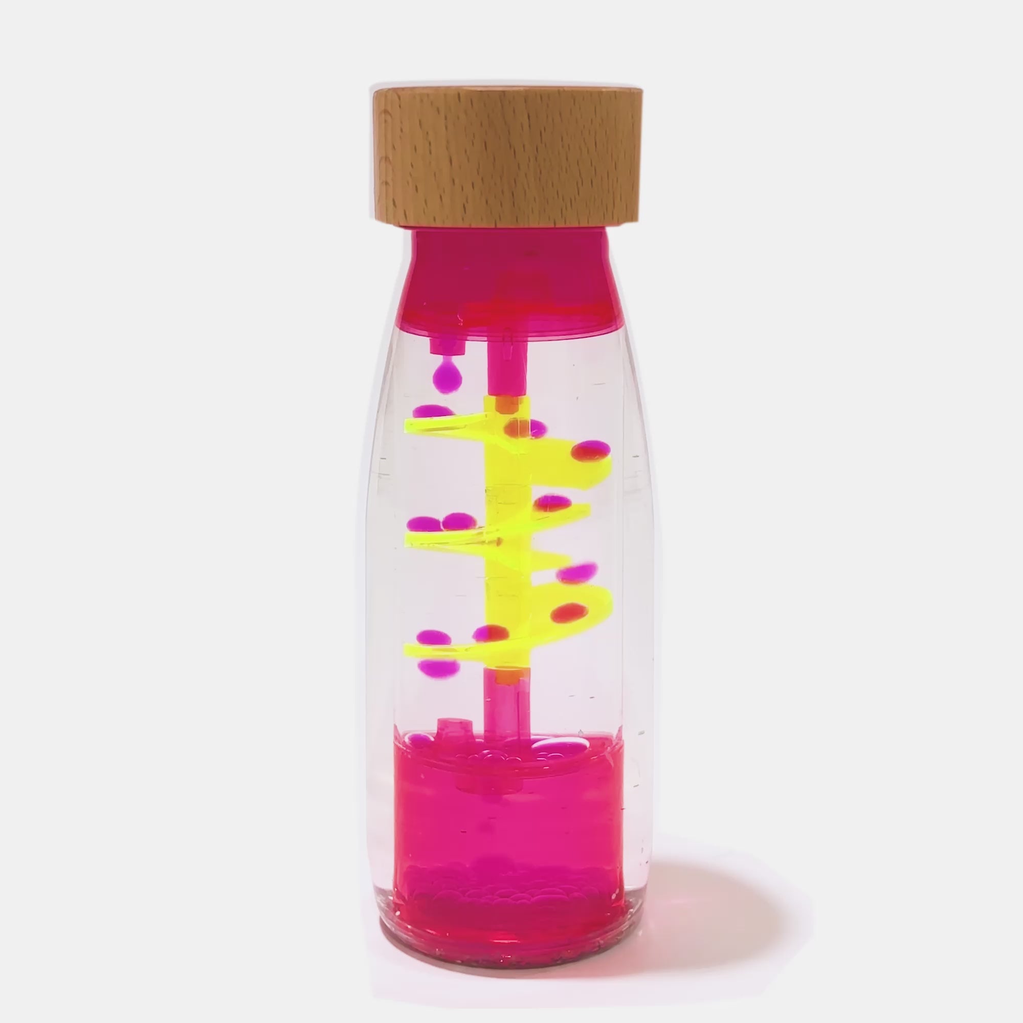 Sensory bottle Move Spiral pink