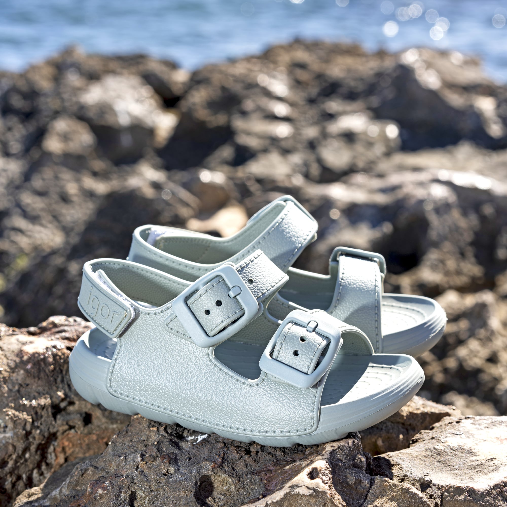 Lightweight and flexible sandals in soft rubber, Maui Ocean