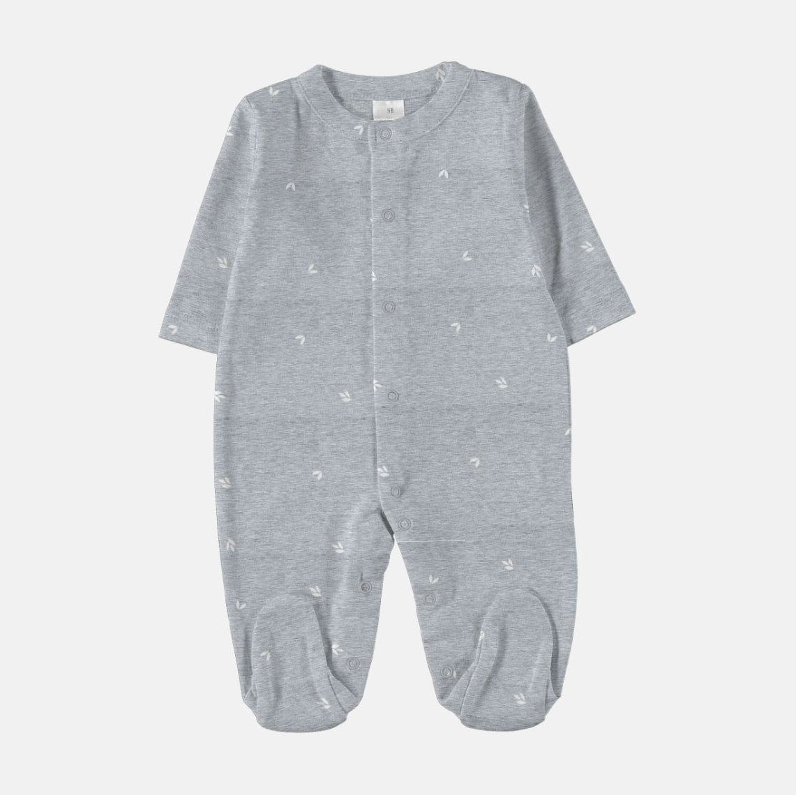 Petit Oh!  Tutina intera in pima cotone Laurel grigio – PIPI & PUPU and  friends