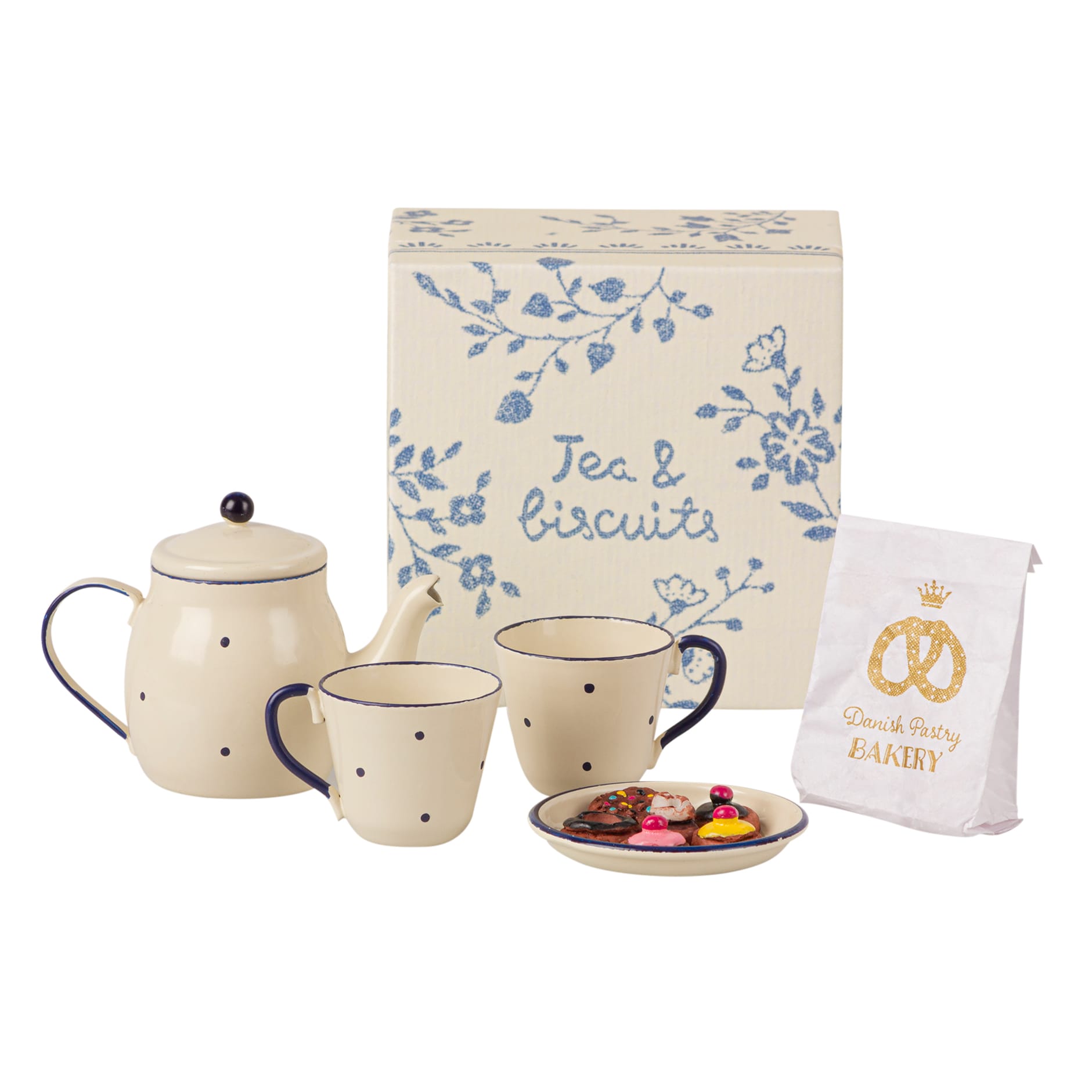 Maileg | Mini Set Tè e biscotti per due, Tea and biscuits for two