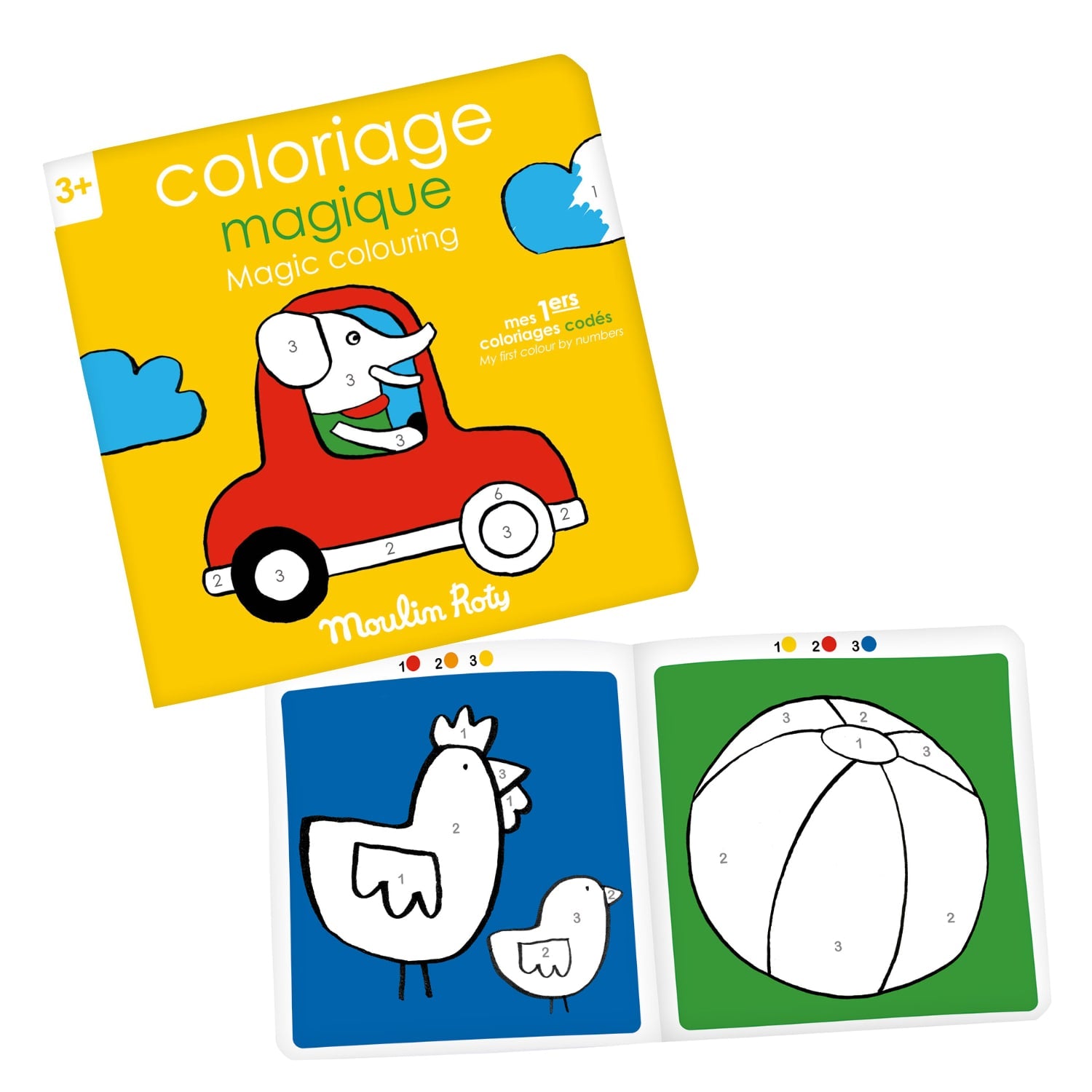 Quaderno Educativo da Colorare con i numeri "Magico" | Moulin Roty 661601