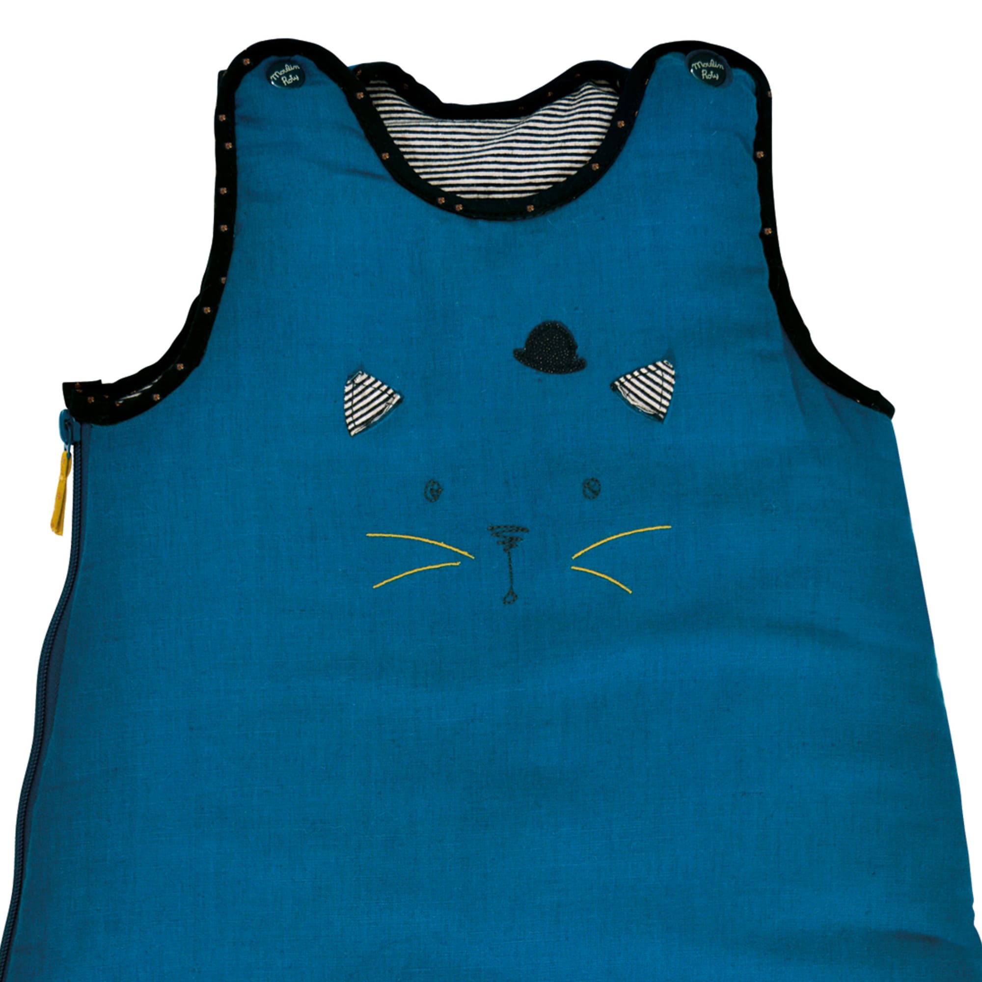 Sacco nanna Invernale 70cm Blu Gatto Les Moustaches | Moulin Roty 669092