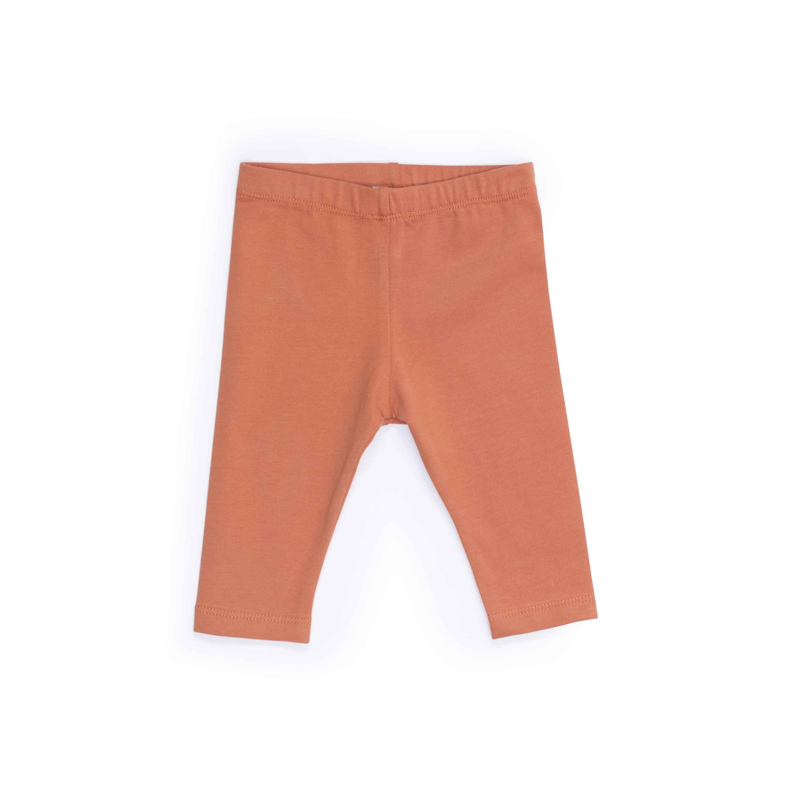Moulin Roty | Leggings in Cotone Nocciola, Figue Pomme des Bois