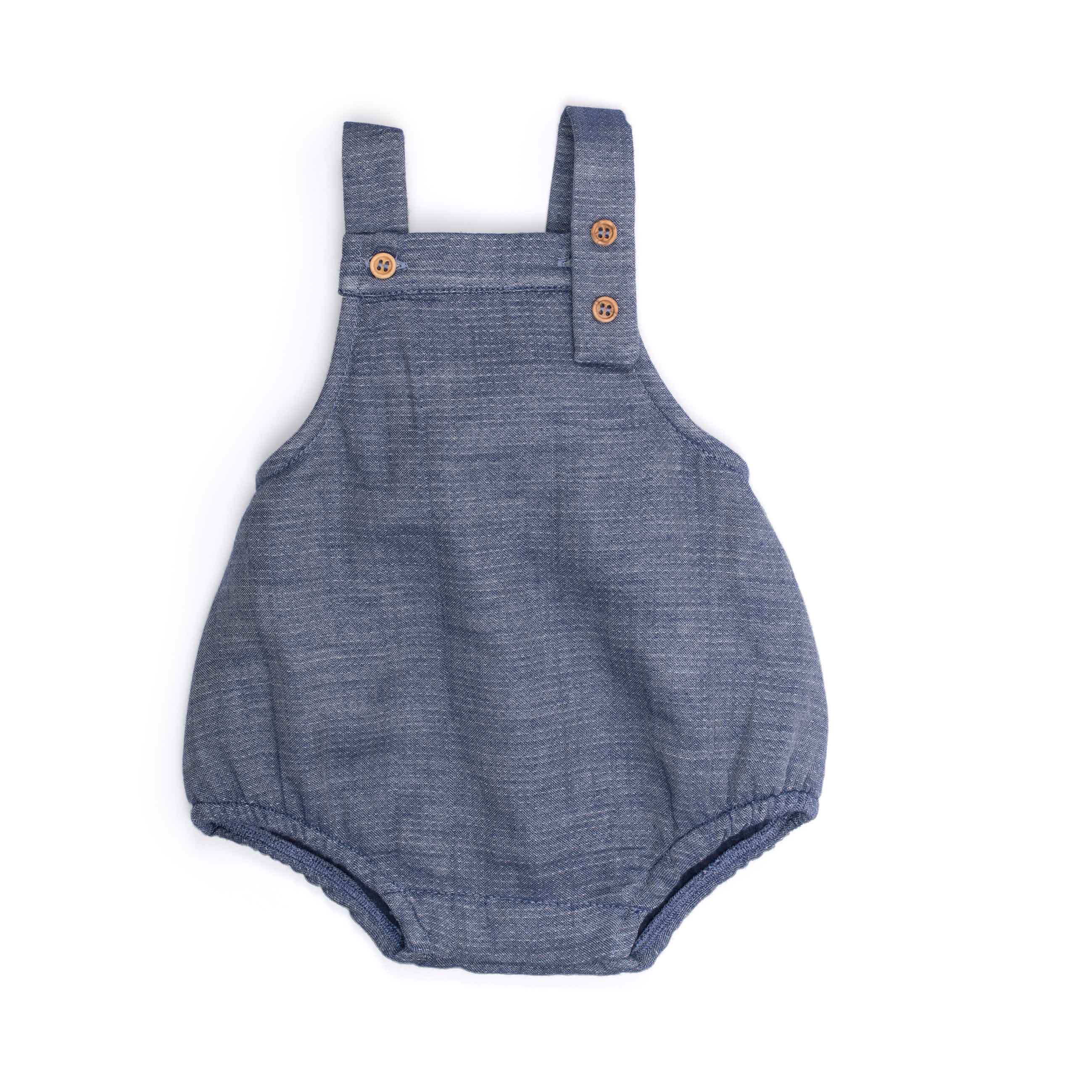 Moulin Roty | Pagliaccetto in Chambray Denim, Féreol Pomme des Bois