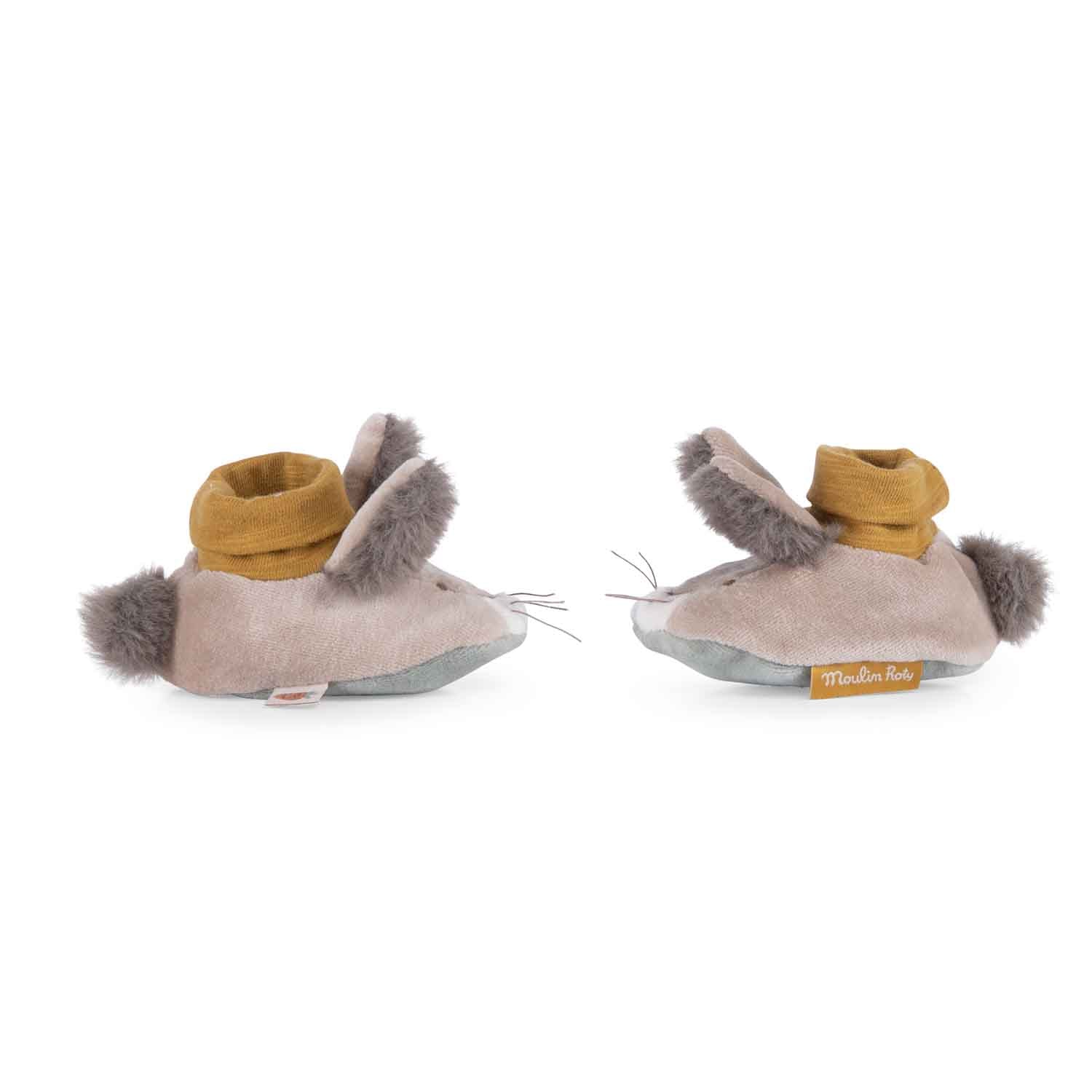Moulin Roty | Scarpine morbide 0-6 mesi, Coniglietto Trois petits lapins