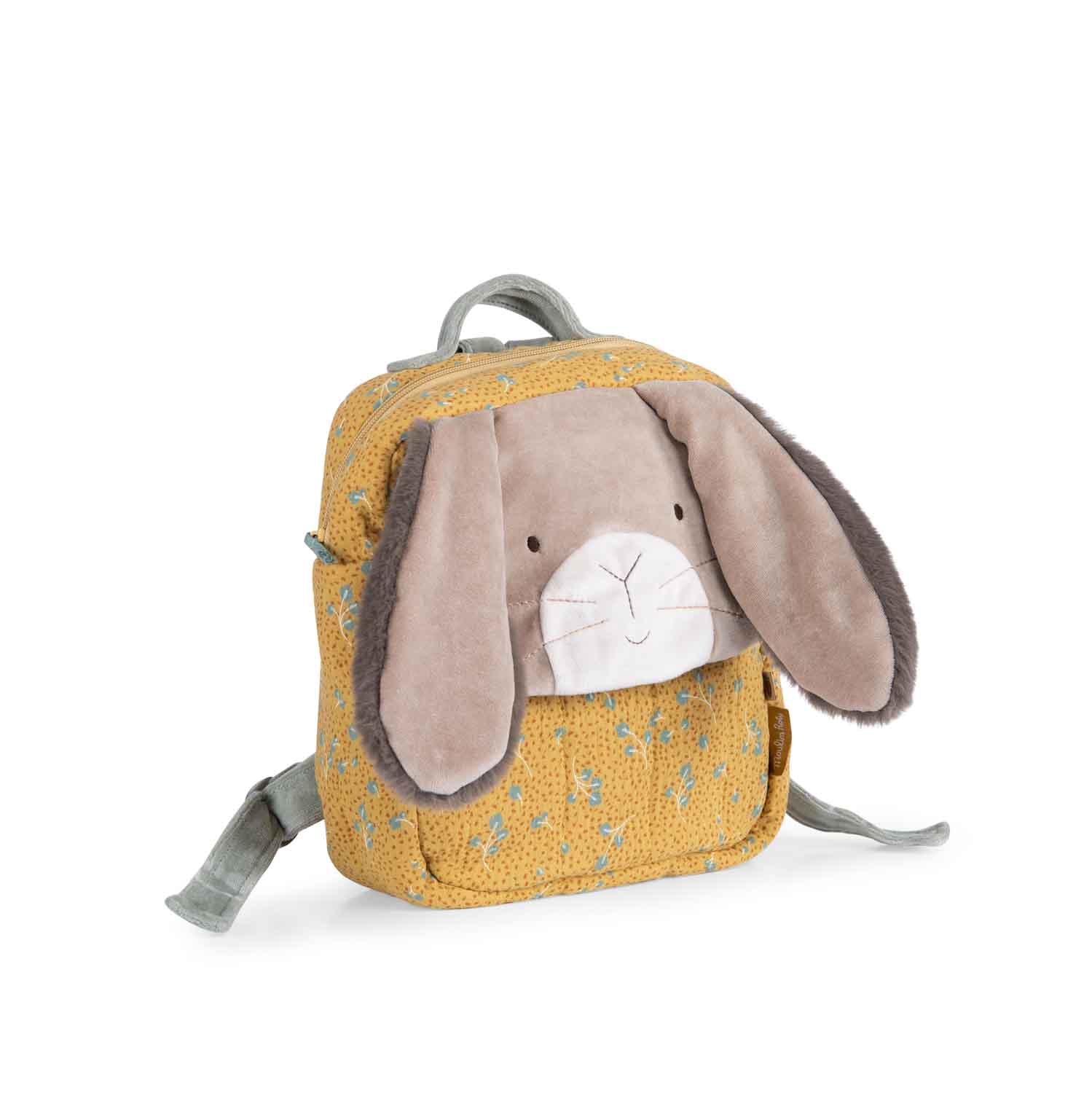 Moulin Roty | Zaino morbido Coniglio ocra, Trois petits lapins