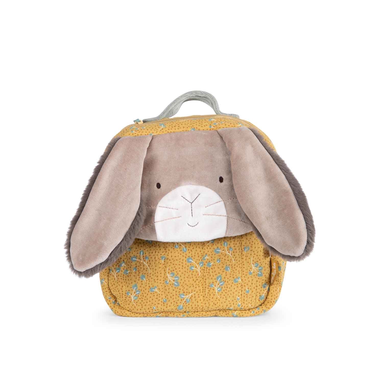Moulin Roty | Zaino morbido Coniglio ocra, Trois petits lapins