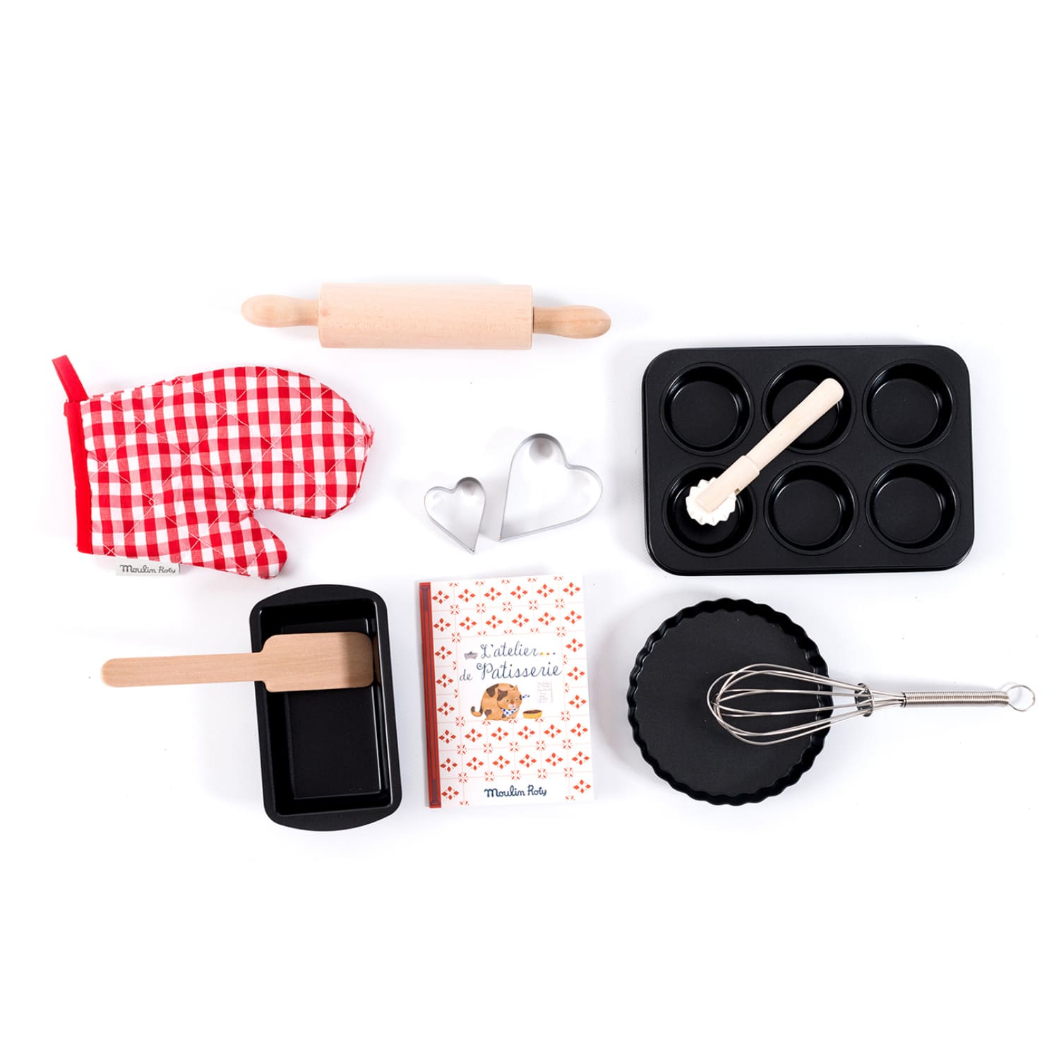 Moulin Roty Valigetta del Pasticciere, 11 accessori, Les Jouets d'Hier