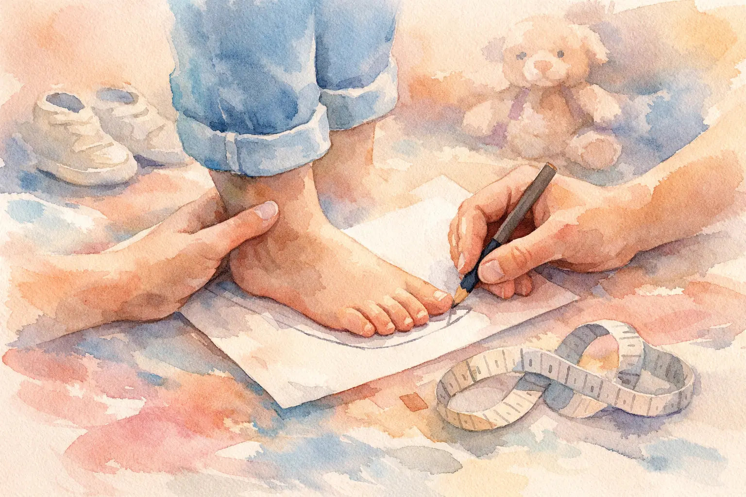 Come misurare il piede del bambino bene