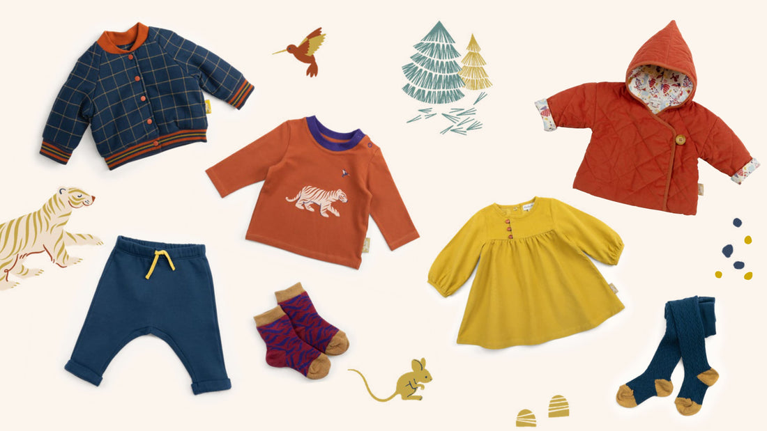 Collezione abbigliamento per bambini di Moulin Roty Autunno Inverno Les Animaux du Monde