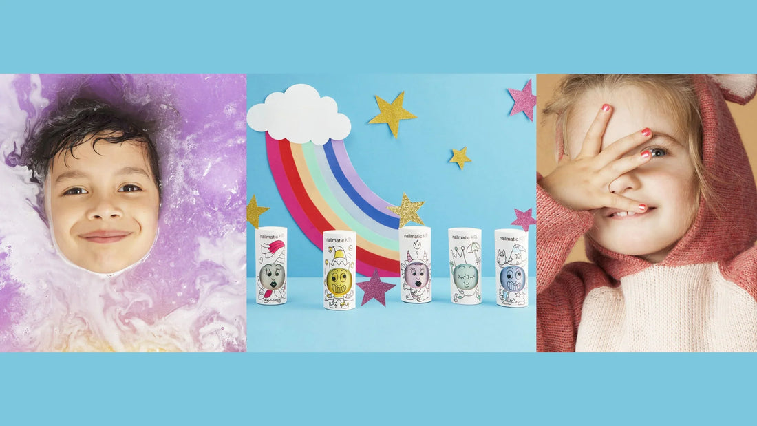 Nuovi arrivi Nailmatic su pipipupu.com: smalti a base d'acqua, lucidalabbra naturali e bombe da bagno colorate per bambini