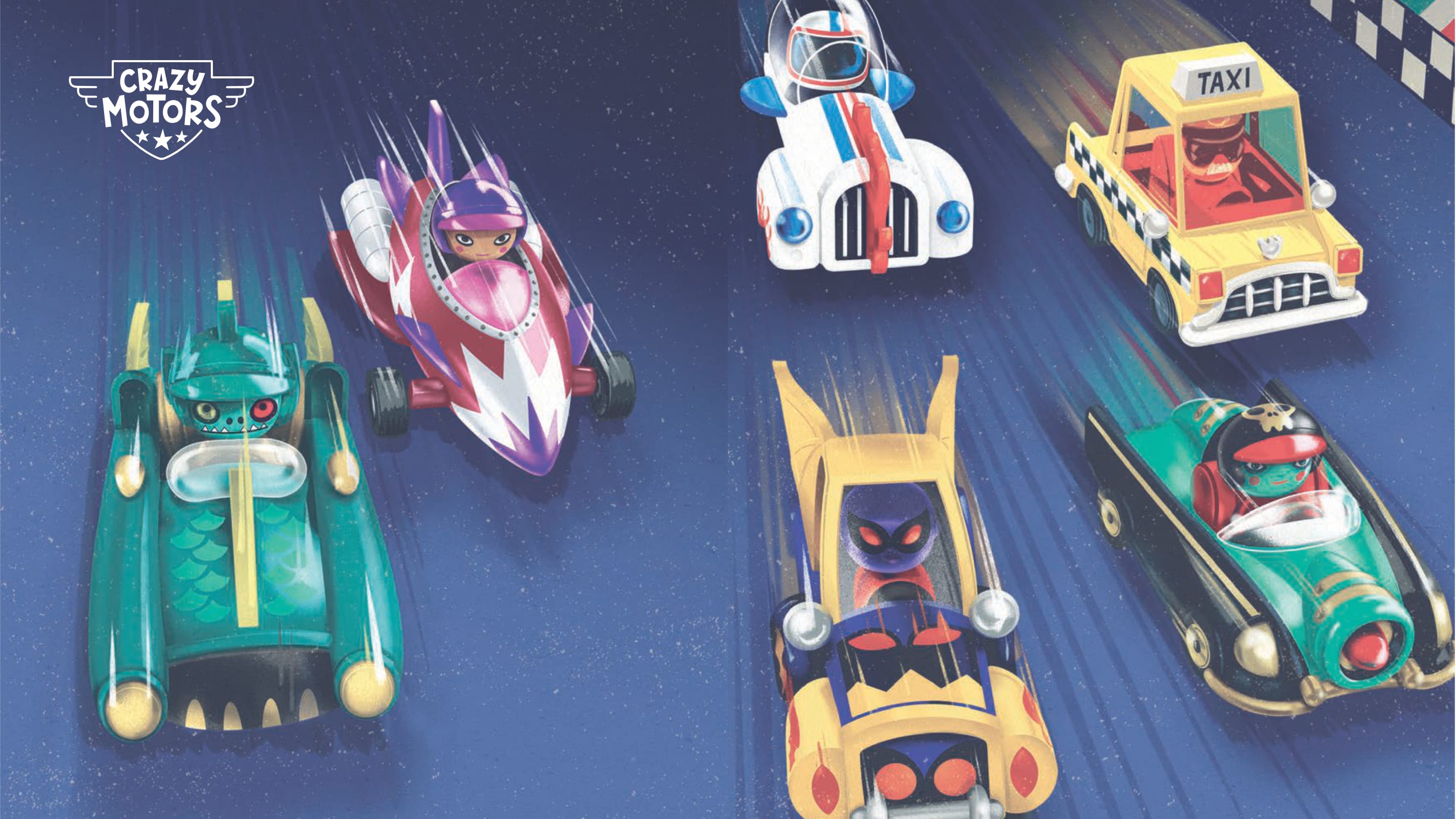 Djeco Crazy motors collezione macchinine in metallo con garage