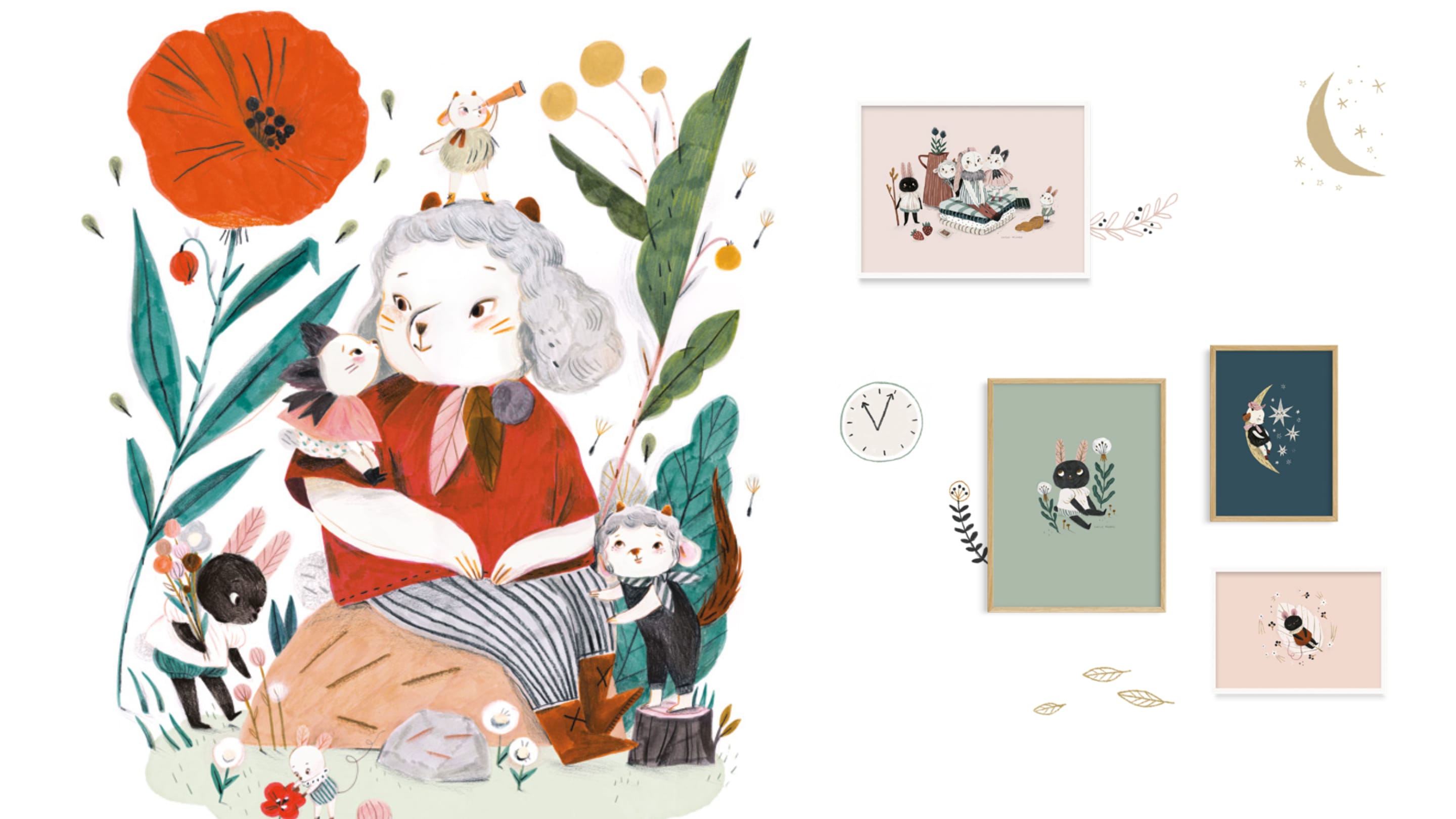 Les belles images Moulin Roty Poster