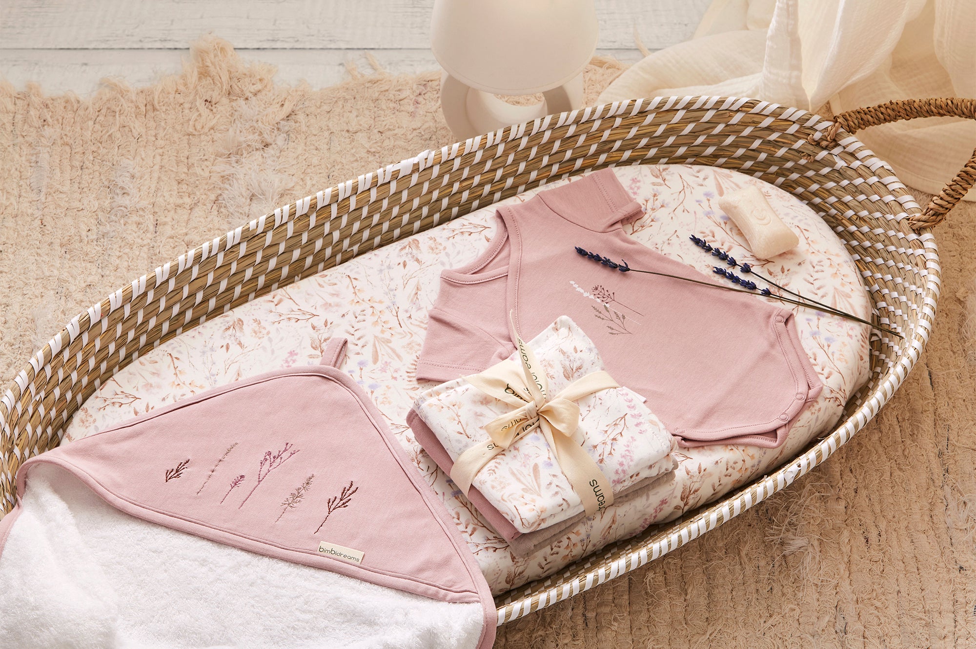 Fitted sheet for pram in bamboo cotton 40x80, Niza