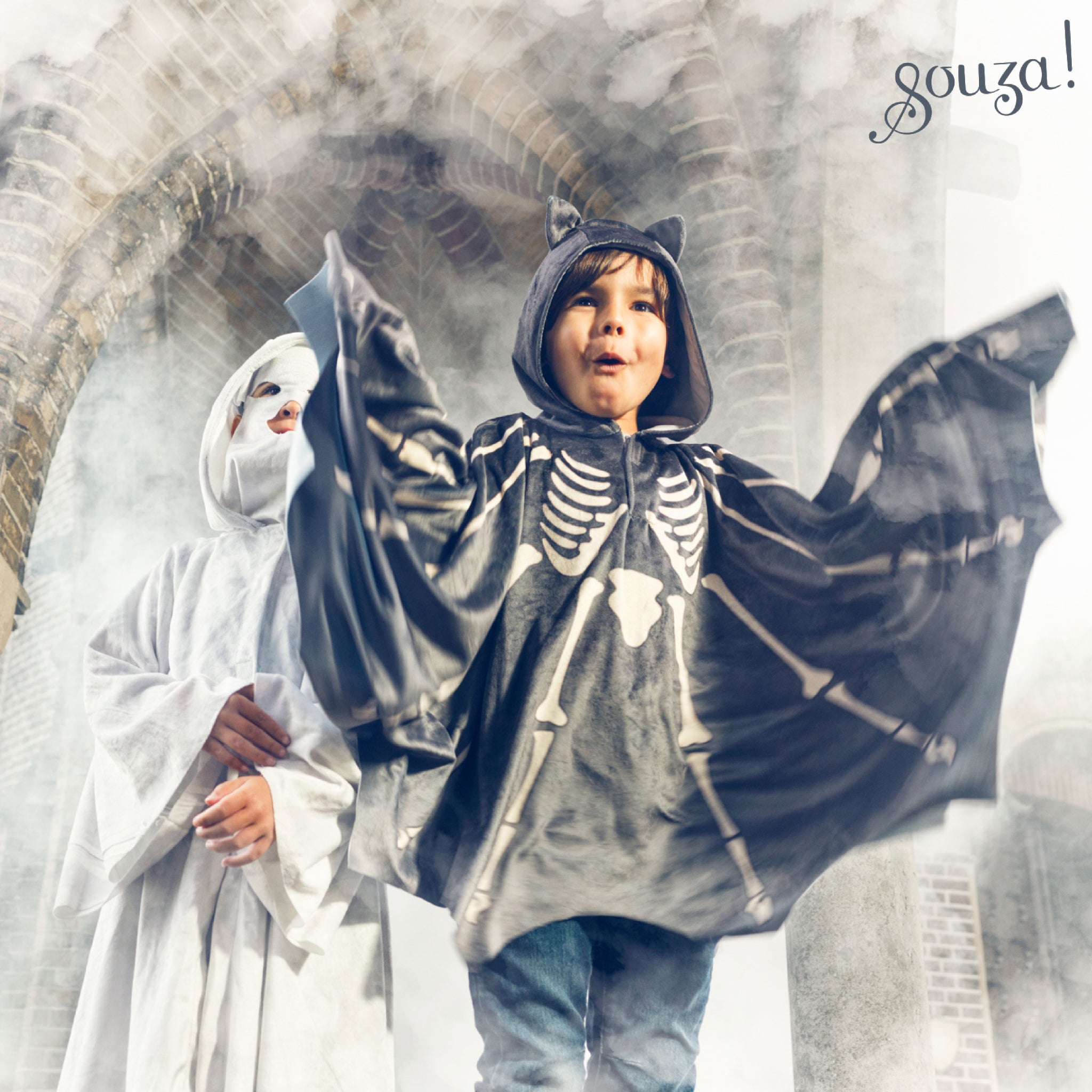 Mantello Pipistrello Halloween, 4-8 anni