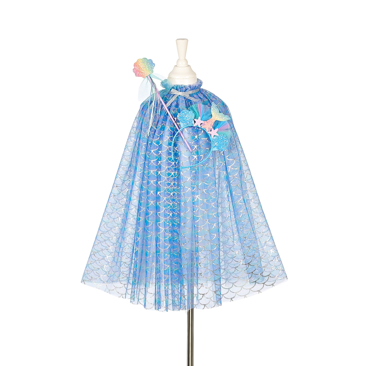 Marlya the Little Mermaid Cape with Tiara and Wand Set