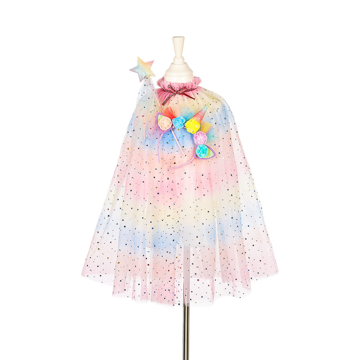 Unicorn cape, tiara and wand set