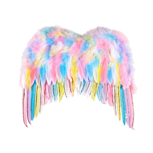 Rainbow Unicorn Feather Wings and Headband