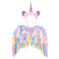 Rainbow Unicorn Feather Wings and Headband