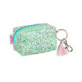 Portefeuille paillettes vert menthe, Lyna
