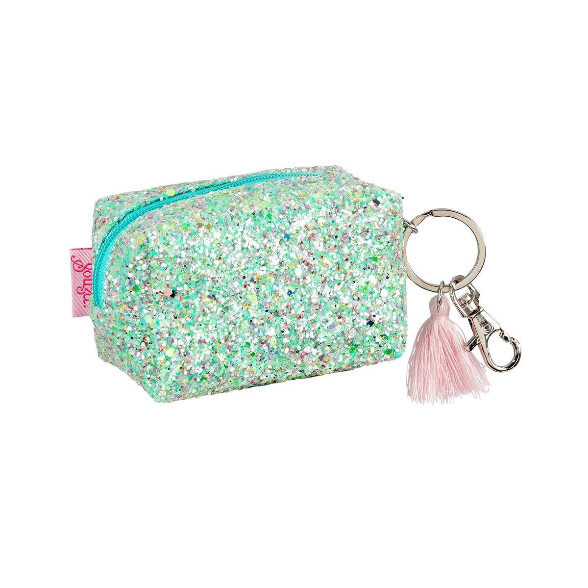 Portefeuille paillettes vert menthe, Lyna
