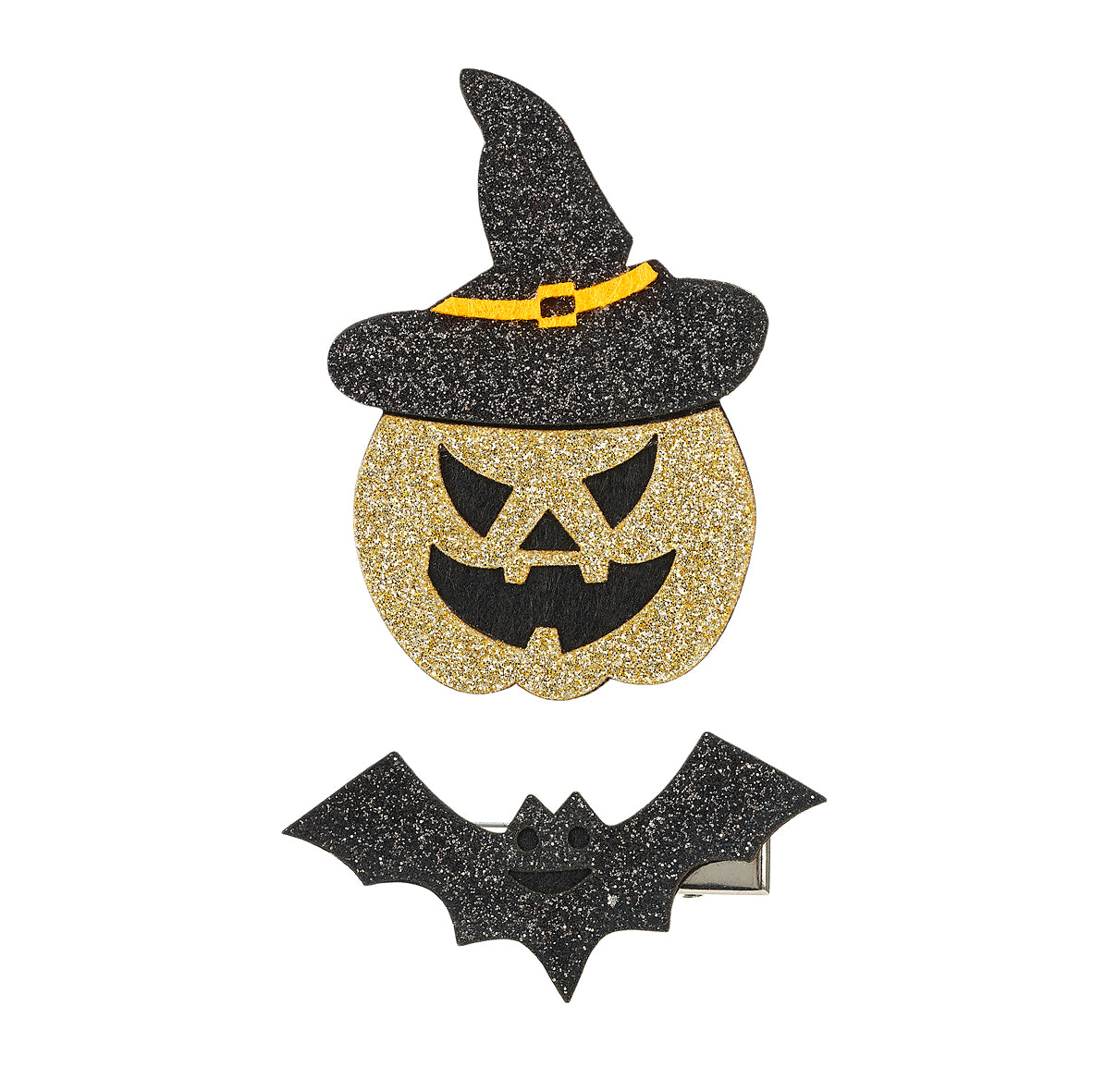 Fermagli per capelli Halloween, Zucca oro