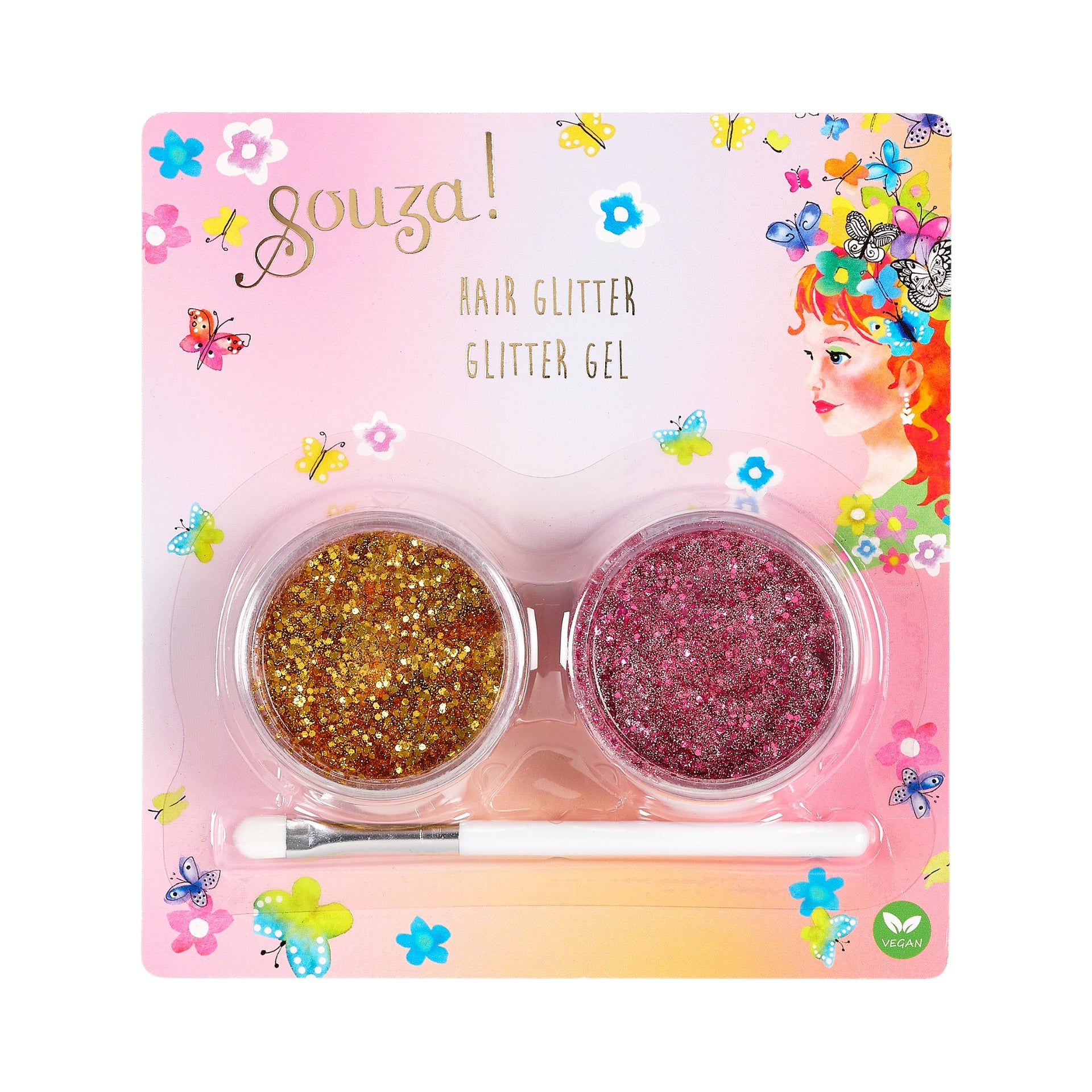 Fasce Per Capelli Glitterate Con Farfalle E Paillettes - Per Ragazze E
