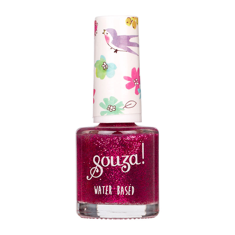 Transparent Pink Glitter Nail Polish