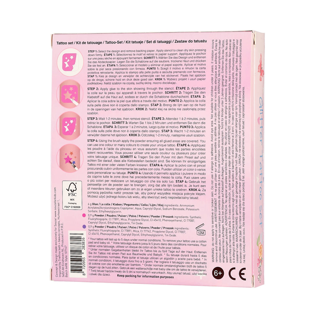 Princess Glitter Tattoo Set