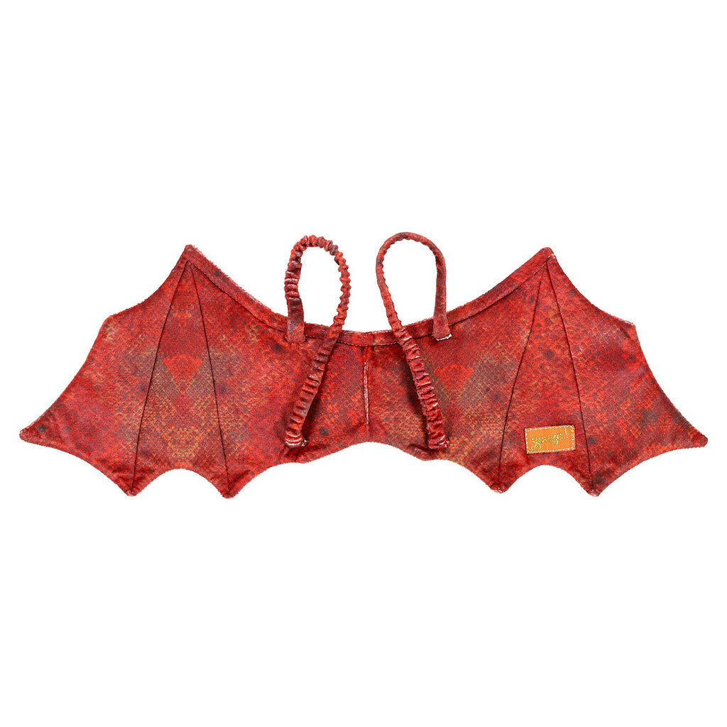 Set di ali e maschera da drago rosso