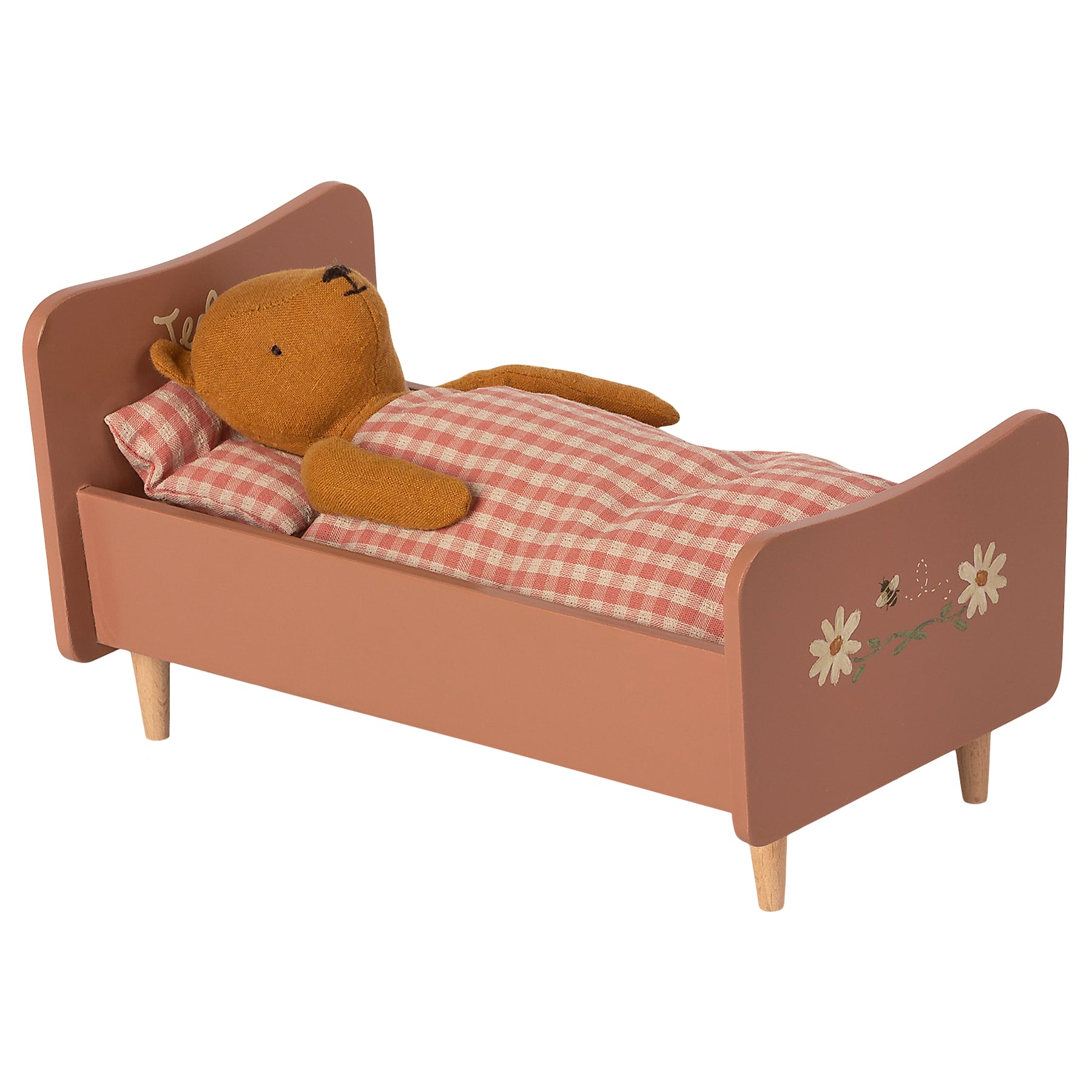 Letto in legno rosa, Mamma Teddy | Maileg