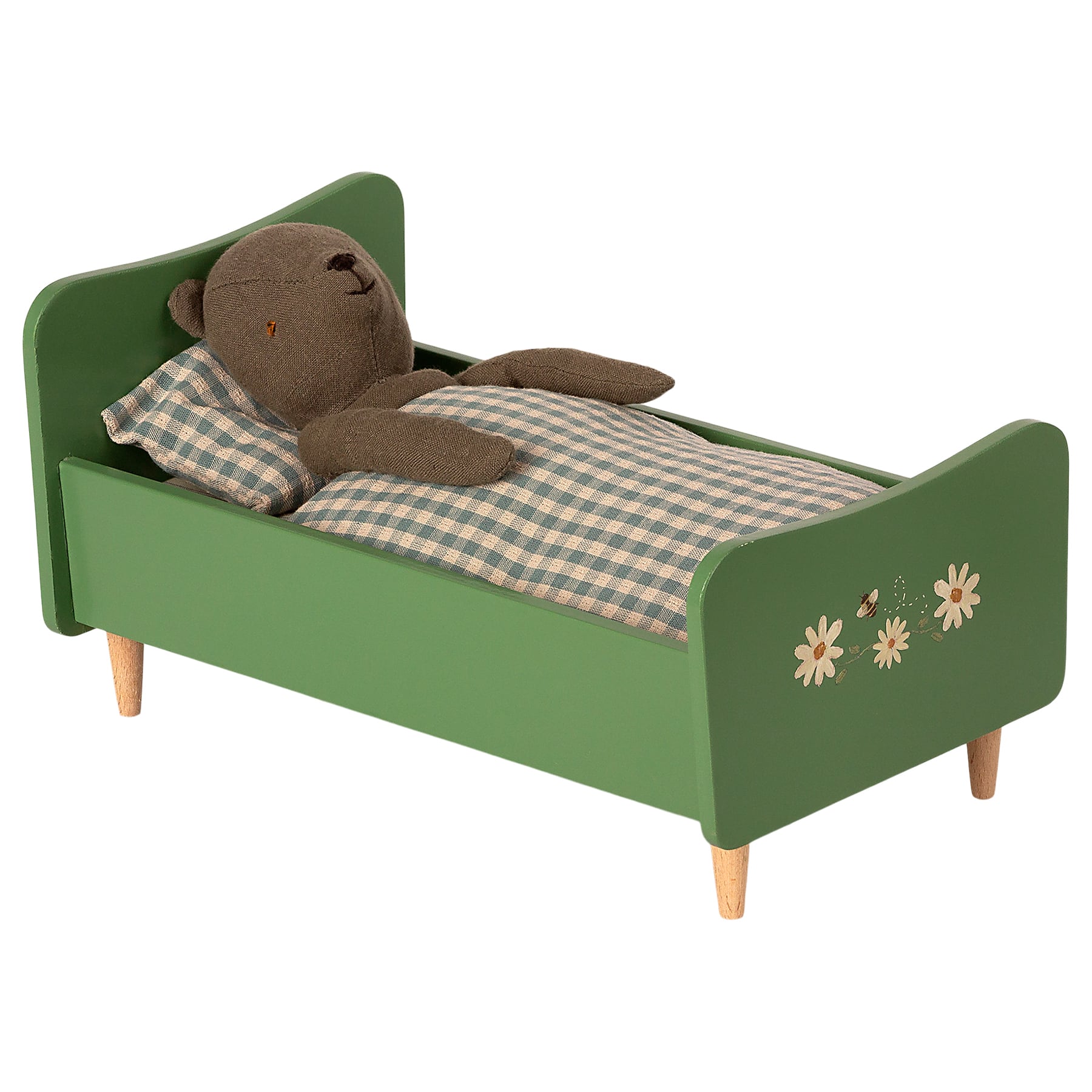 Letto in legno verde, Papà Teddy | Maileg
