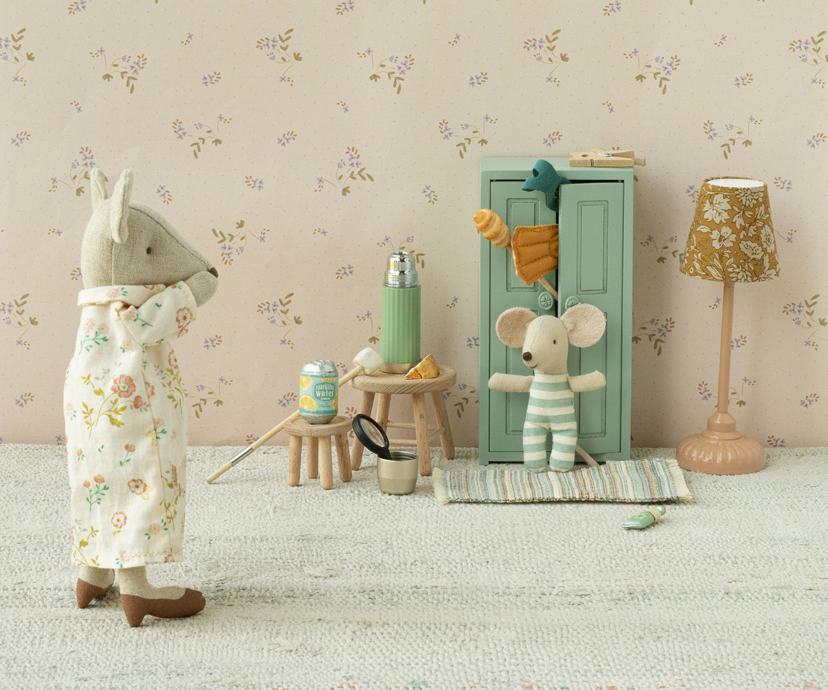 Wooden Wardrobe - Light Blue, Mouse