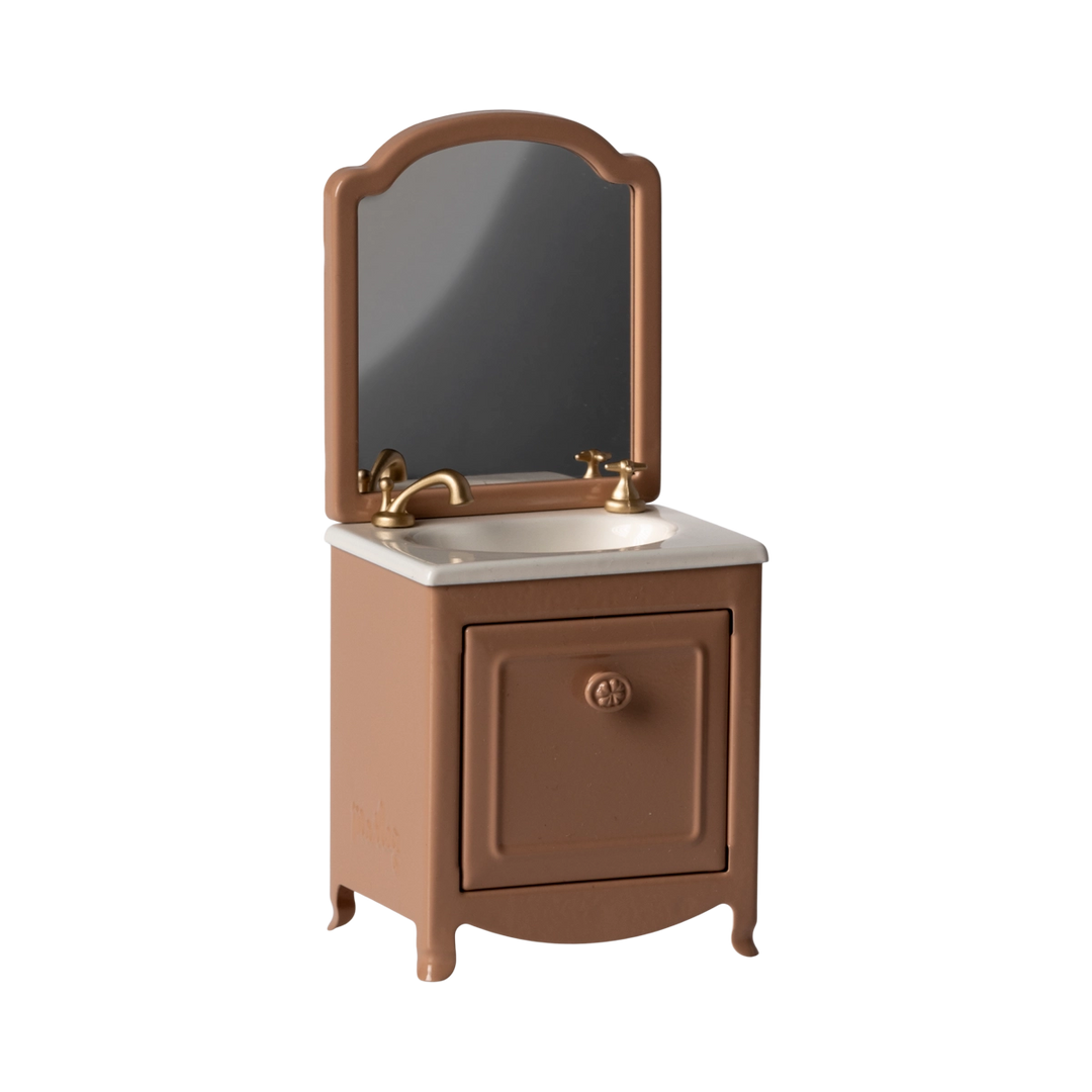 Lavandino bagno con specchio dark powder, Topo | Maileg