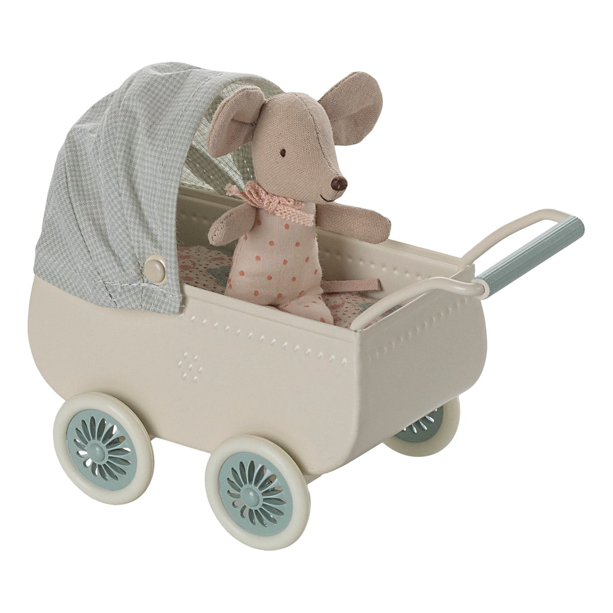 Carrozzina con topolino bebè, Menta