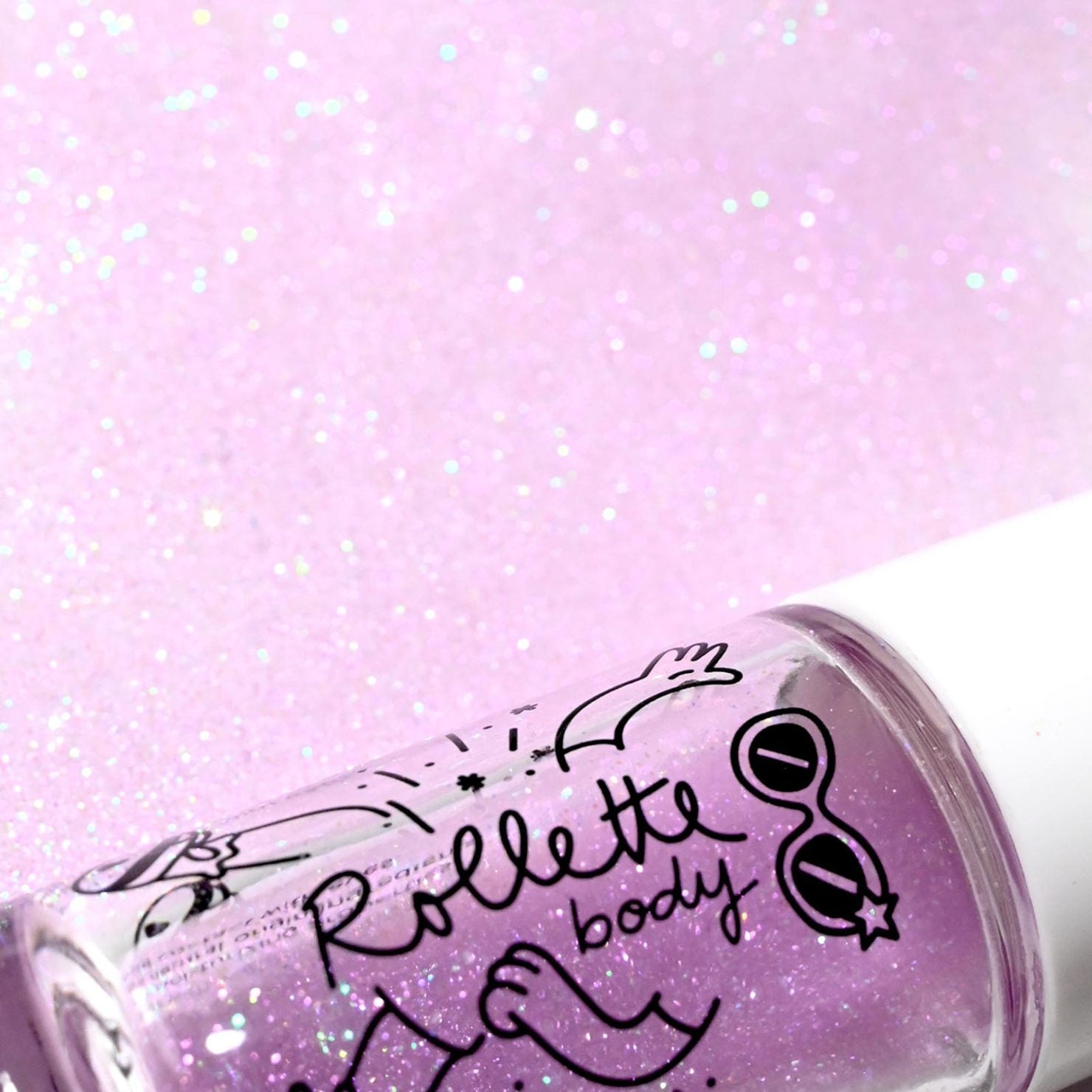 Scented body gel with cherry glitter