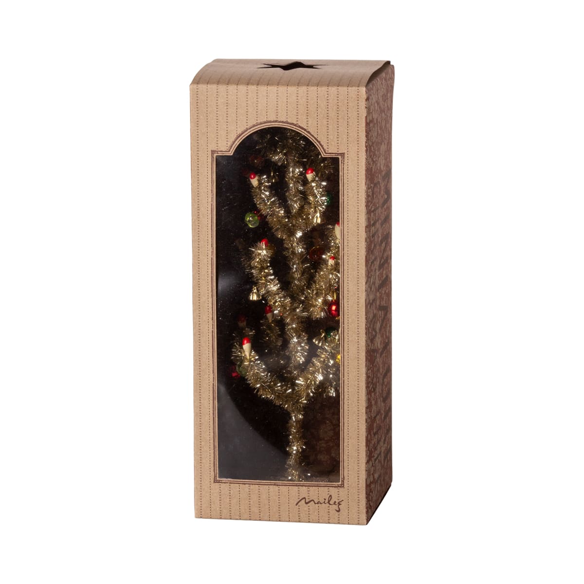 Gold Christmas Tree (25cm) Red and Green Decoration