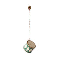 Metal Christmas Ornament, Small Drum - Dark Green