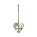 Metal Christmas Ornament, Large Heart - Mint