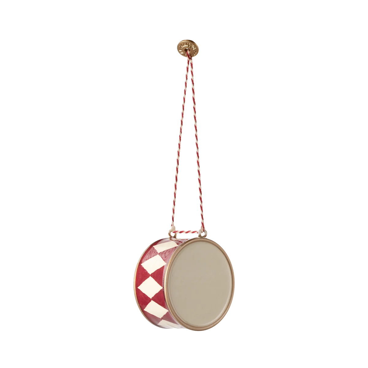 Metal ornament, Large drum - Red