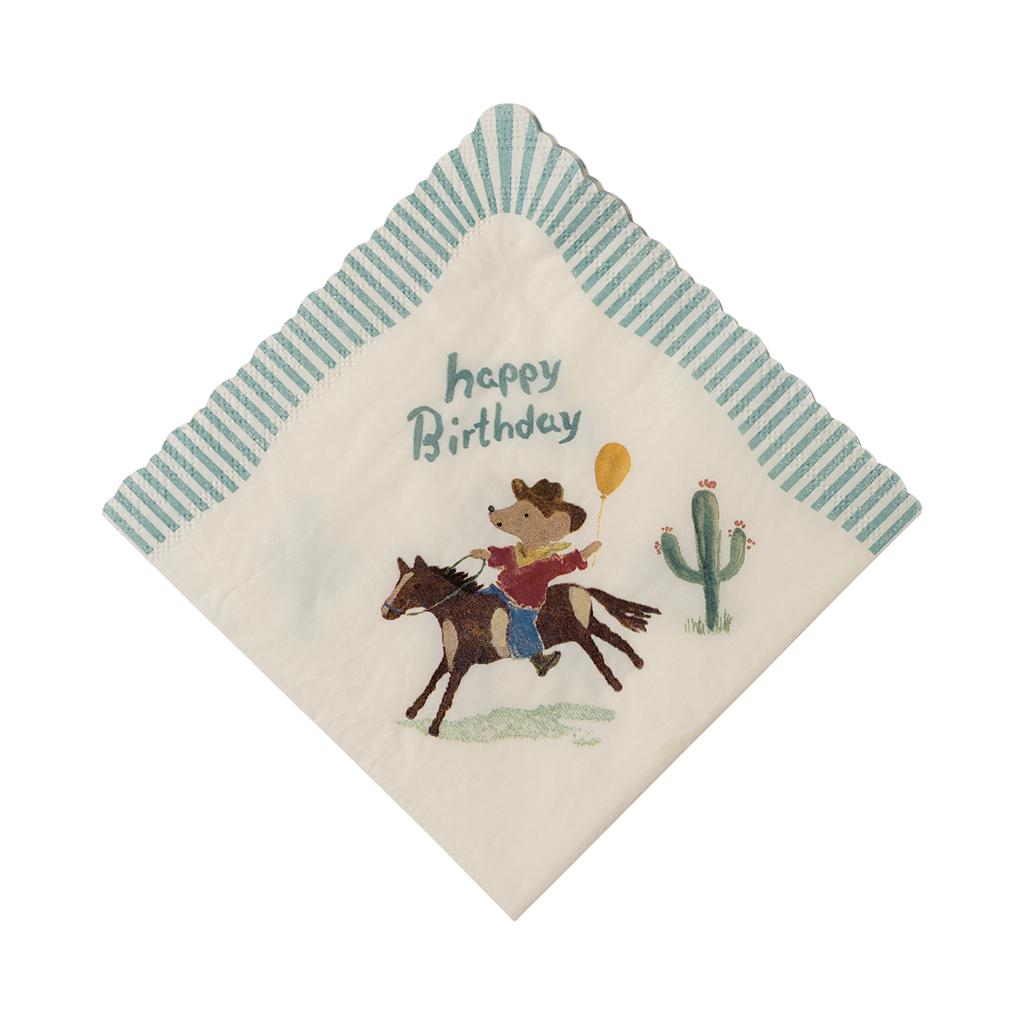 Napkins, Happy birthday - Cowboy