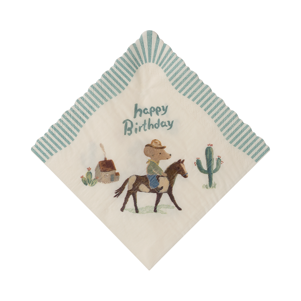 Napkins, Happy birthday - Cowboy