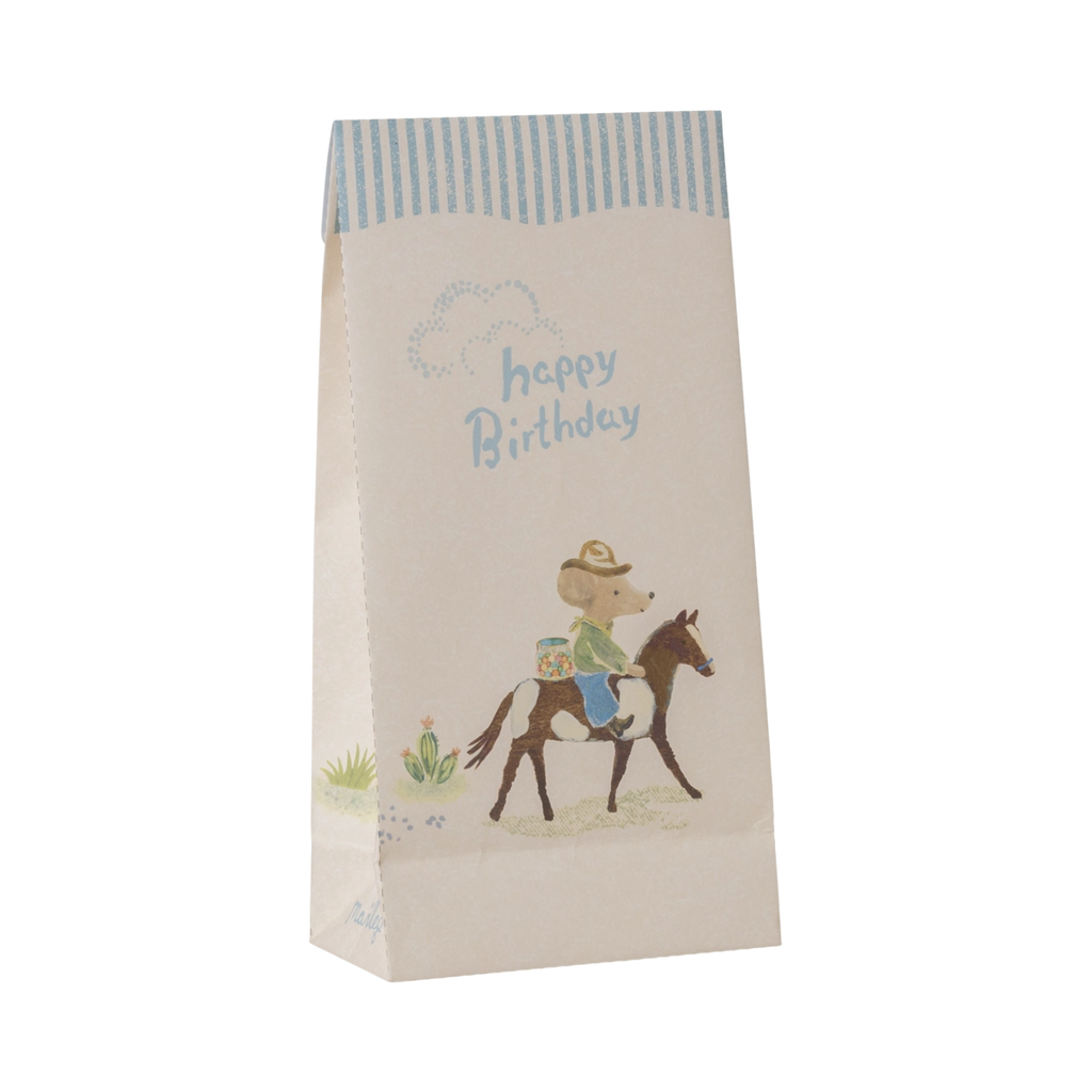 Goodie bag - Happy birthday - Cowboy, 12 pcs