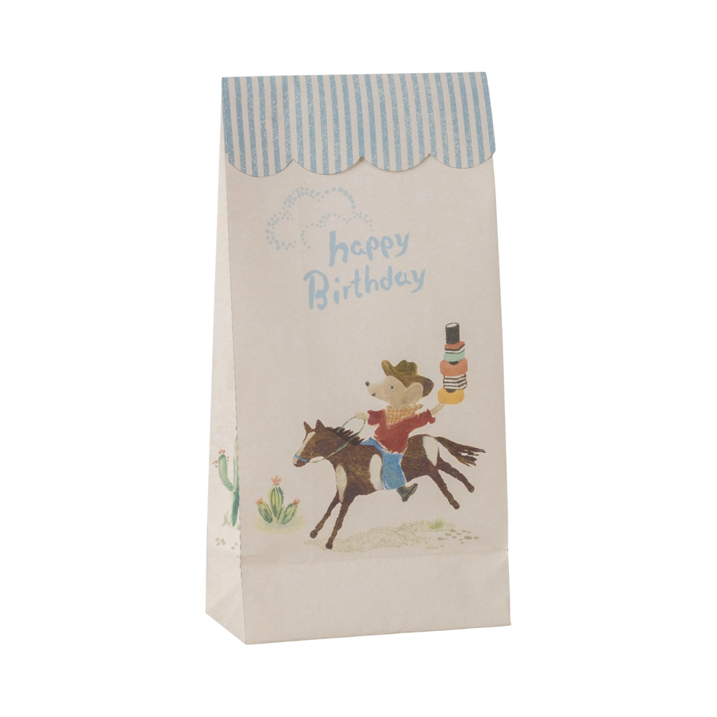 Goodie bag - Happy birthday - Cowboy, 12 pcs