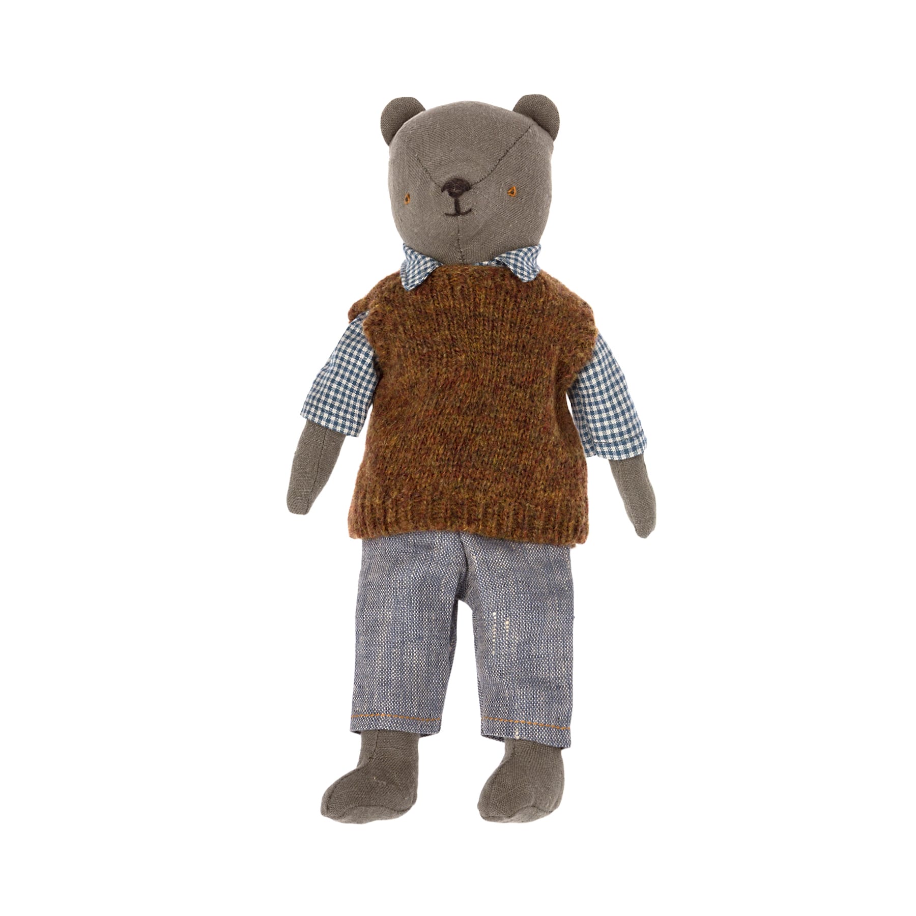 Vestiti per orsacchiotto Papà Teddy, Camicia, gilet e pantaloni Maileg