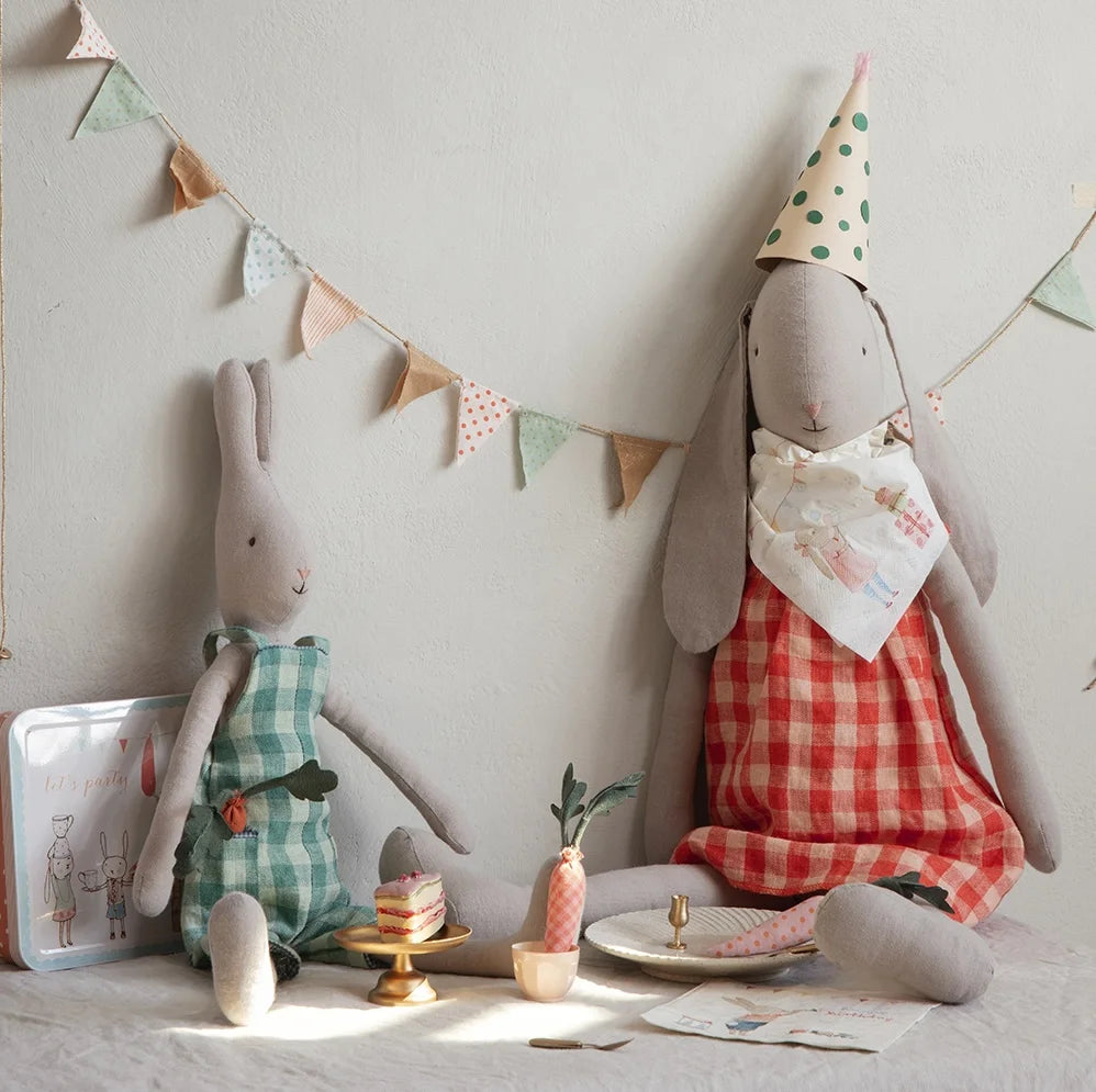 Coniglio Bunny, Taglia 5 - Abito rosso a quadretti