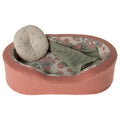 Small Plush Basket Bed, Coral